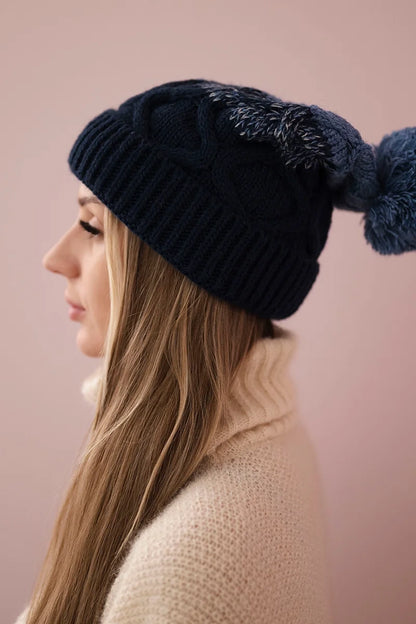 Čapica s fleece Alice K248 džínsy+modré univerzálne