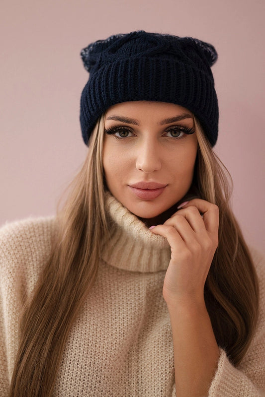 Čapica s fleece Alice K248 džínsy+modré univerzálne
