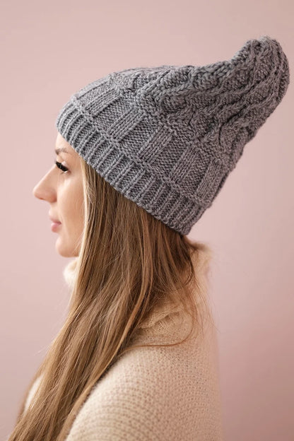Čapica s fleece Marta K231 tmavošedý univerzálne