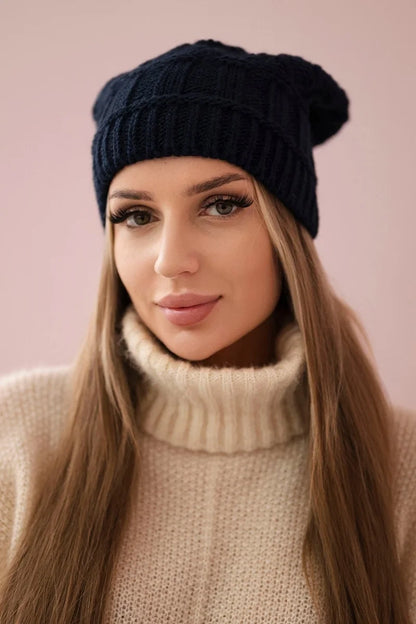 Čapica s fleece Marta K231 námornícka modrá univerzálne