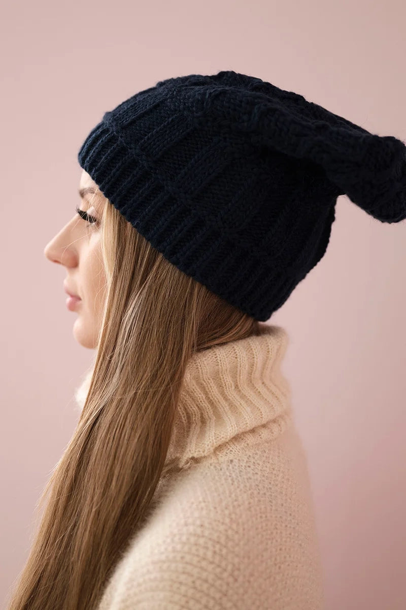 Čapica s fleece Marta K231 námornícka modrá univerzálne