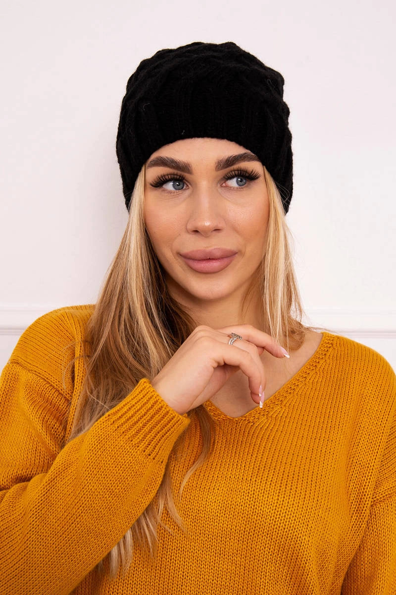 Čapica s fleece Agnieszka K239 čierna univerzálne