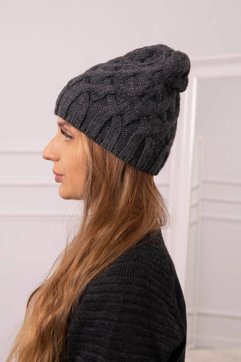 Čapica s fleece Agnieszka K239 grafit univerzálne