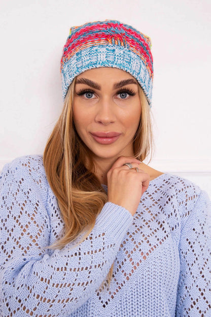 Čapica s fleece Klaudia K255 neónová žltá+modrá univerzálne