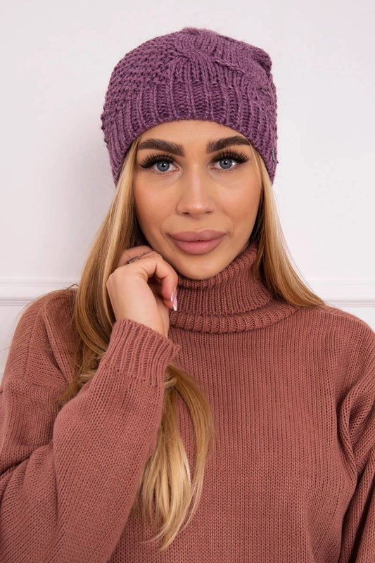 Čapica s fleece Karolina K243 tmavo ružová univerzálne