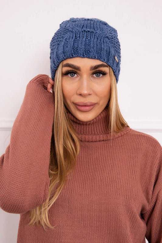 Čapica s fleece Karolina K243 džínsy univerzálne