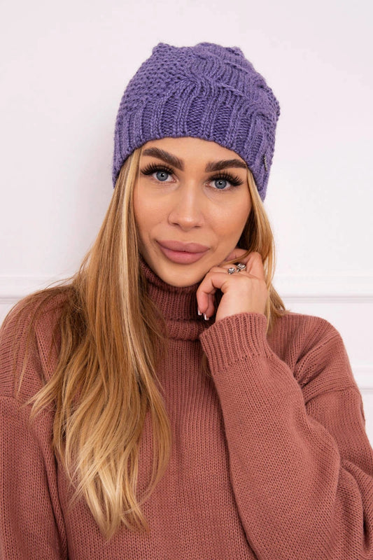 Čapica s fleece Karolina K243 fialový univerzálne