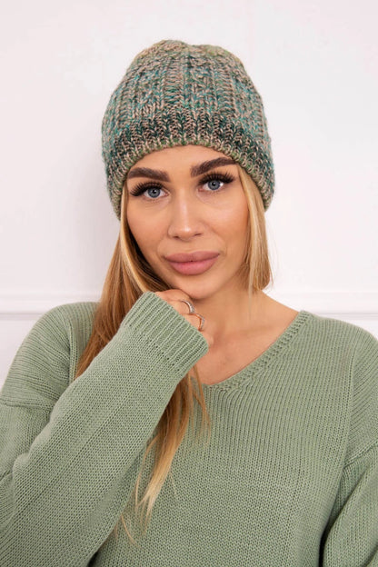 Čapica s fleece Melisa K241 tyrkysová+zelená univerzálne