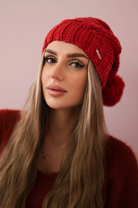 Čapica s fleece Sandra K210 malina univerzálne
