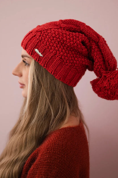 Čapica s fleece Sandra K210 malina univerzálne