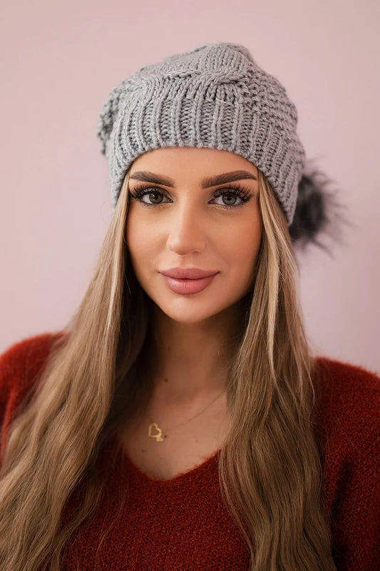 Čapica s fleece Sandra K210 svetlo šedá univerzálne