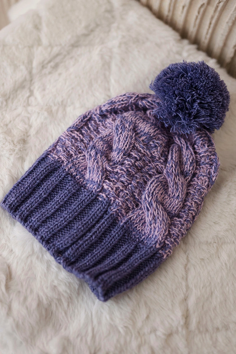Čapica s fleece Paryż K213 fialová + púdrová ružová univerzálne