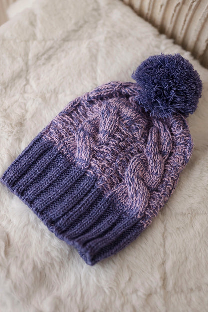 Čapica s fleece Paryż K213 fialová + púdrová ružová univerzálne