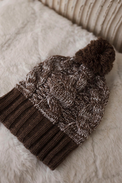 Čapica s fleece Paryż K213 hnedá + ecru univerzálne
