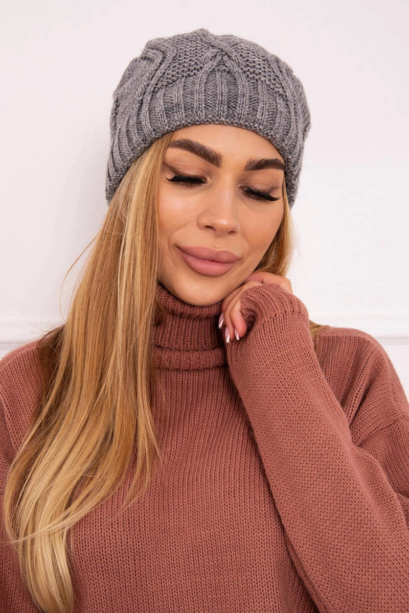 Čapica s fleece Sylwia K244 svetlo šedá univerzálne