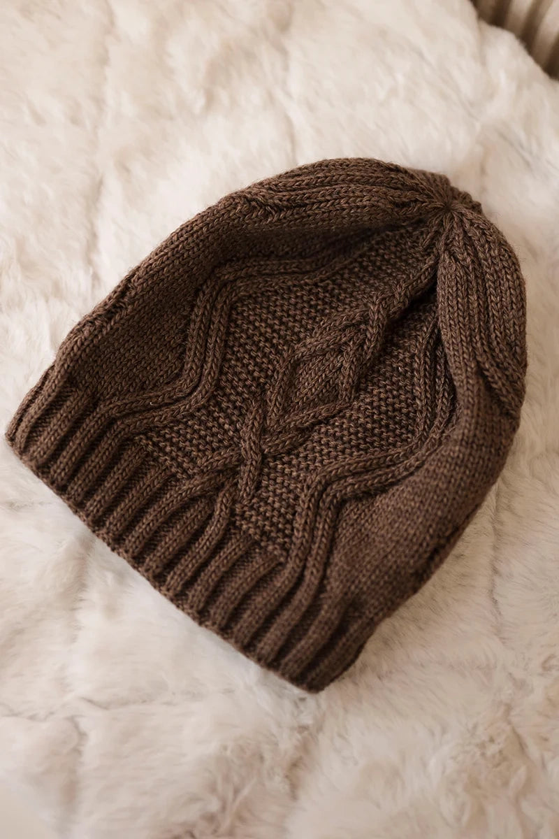 Čapica s fleece Sylwia K244 mocca univerzálne