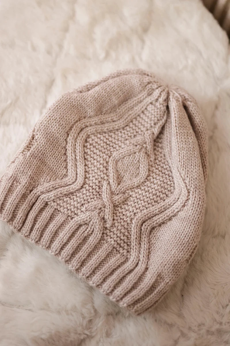Čapica s fleece Sylwia K244 svetlo béžová univerzálne