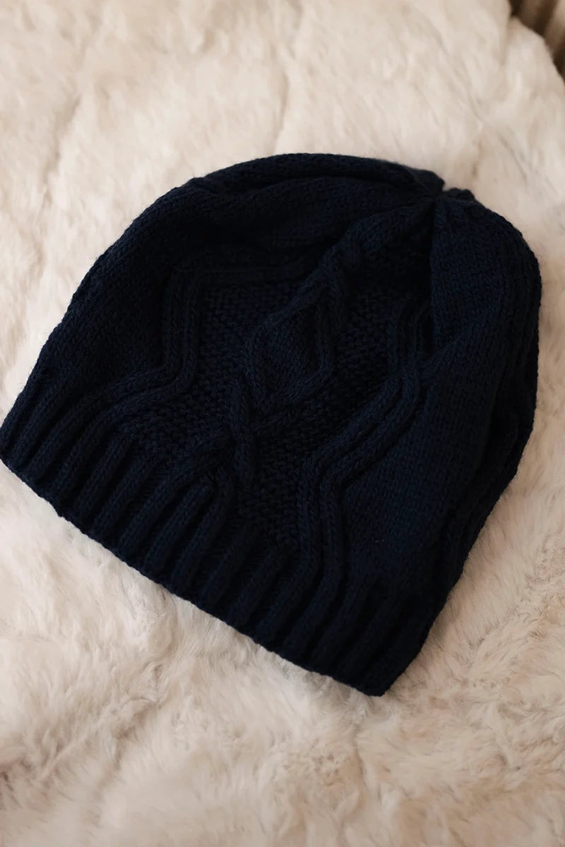 Čapica s fleece Sylwia K244 námornícka modrá univerzálne