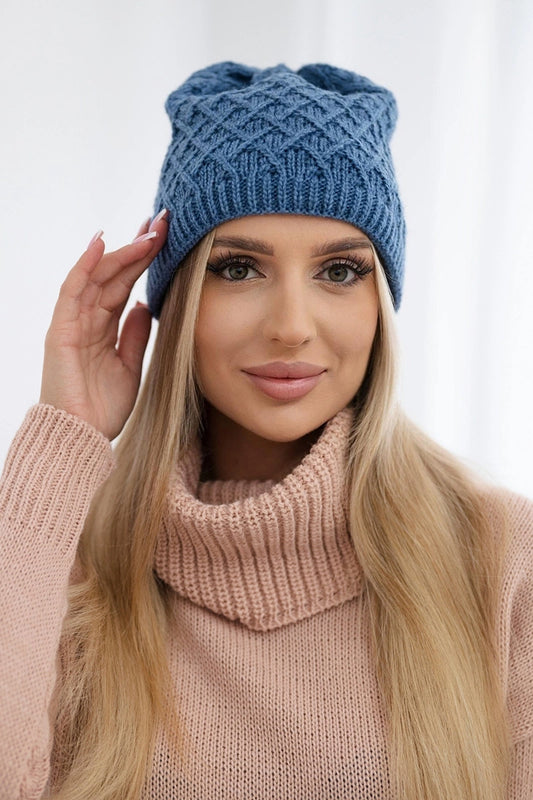 Čapica s fleece Kratka K204 džínsy univerzálne