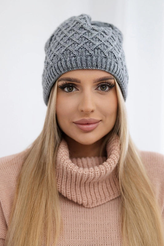 Čapica s fleece Kratka K204 tmavošedý univerzálne