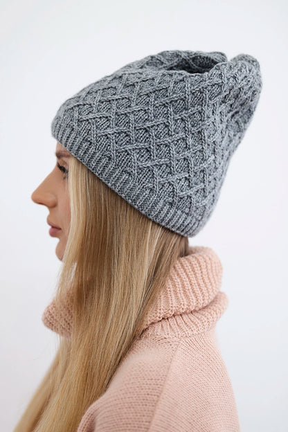 Čapica s fleece Kratka K204 tmavošedý univerzálne