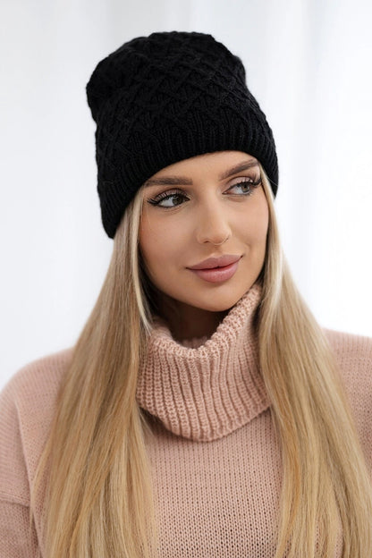 Čapica s fleece Kratka K204 čierna univerzálne