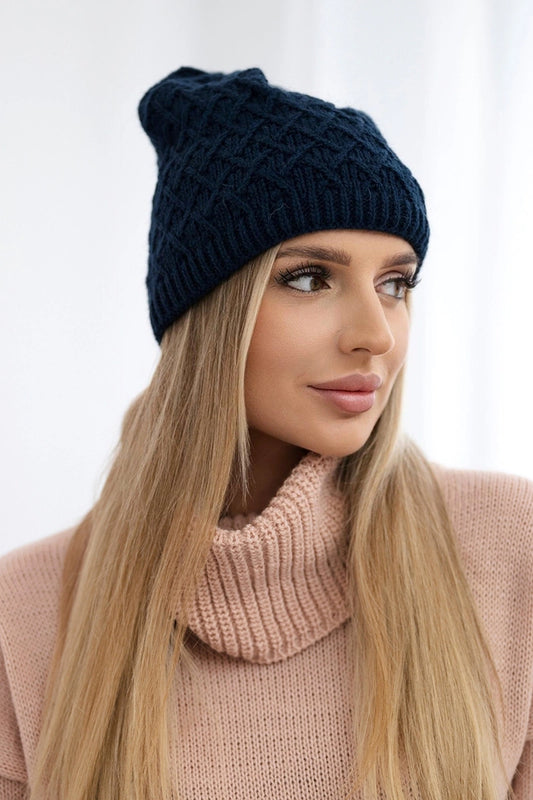 Čapica s fleece Kratka K204 námornícka modrá univerzálne