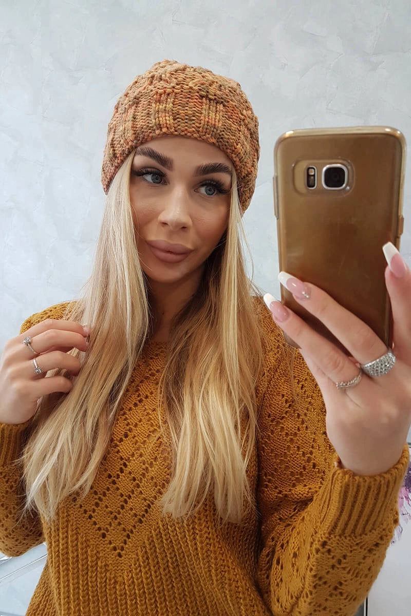 Čiapka s otočením nahor Eliza K205 hnedá univerzálne