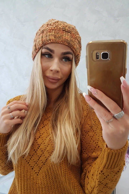 Čiapka s otočením nahor Eliza K205 hnedá univerzálne