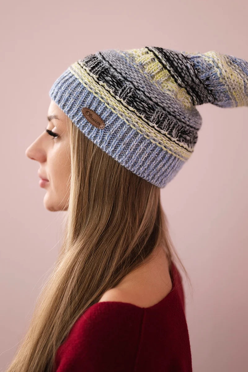 Čapica s fleece Patrycja K254 žltá + čierna univerzálne