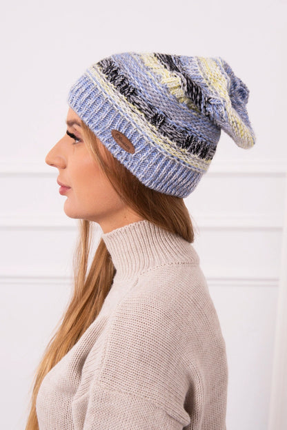 Čapica s fleece Patrycja K254 žltá + modrá univerzálne