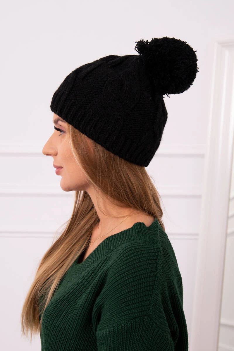 Čapica s fleece Stefania K278 čierna univerzálne
