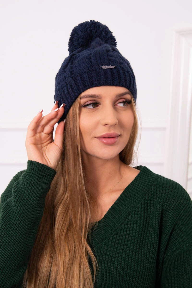 Čapica s fleece Stefania K278 námornícka modrá univerzálne