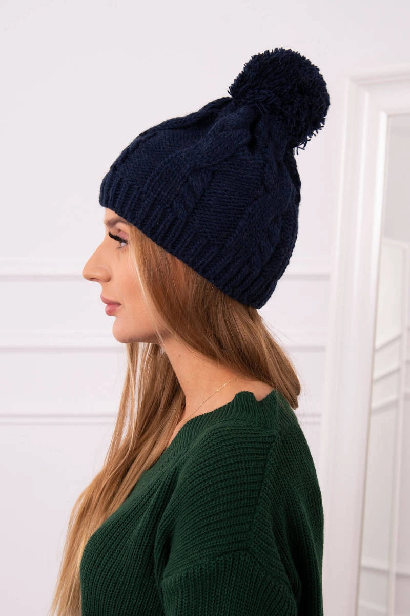 Čapica s fleece Stefania K278 námornícka modrá univerzálne