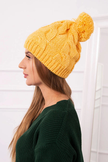 Čapica s fleece Stefania K278 žltá univerzálne