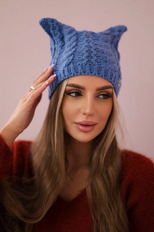 Čapica s fleece Rabbid K237 svetlý denim univerzálne