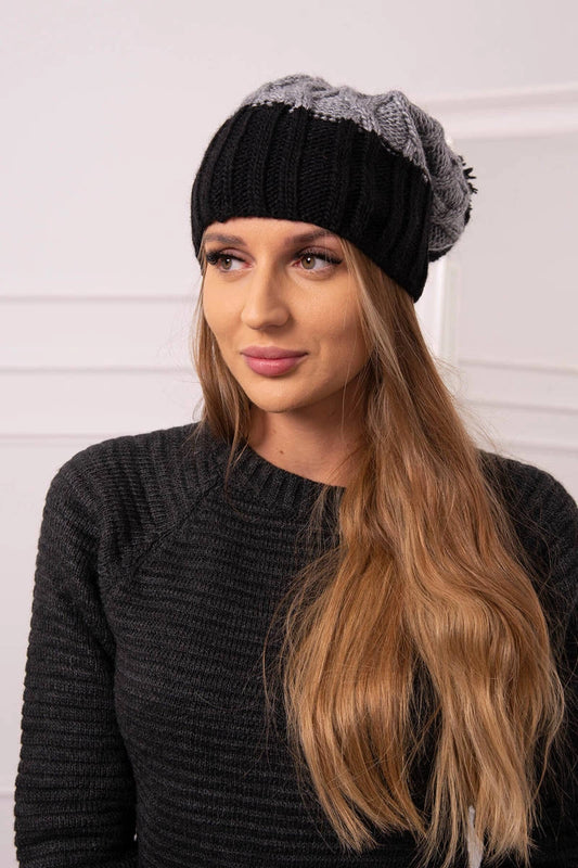 Čapica s fleece Milano K203 tmavo šedá + čierna univerzálne