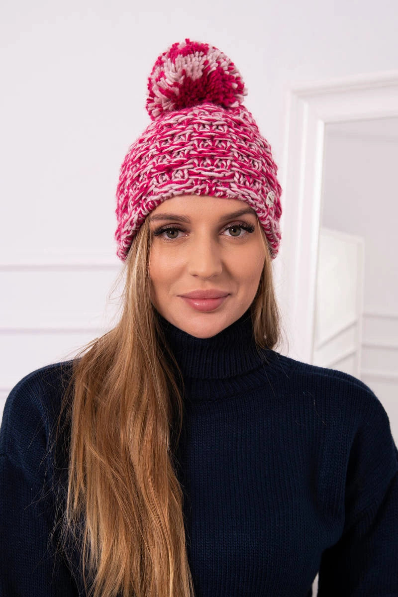 Čapica s fleece Fiona K275 fuchsiová + púdrová ružová univerzálne