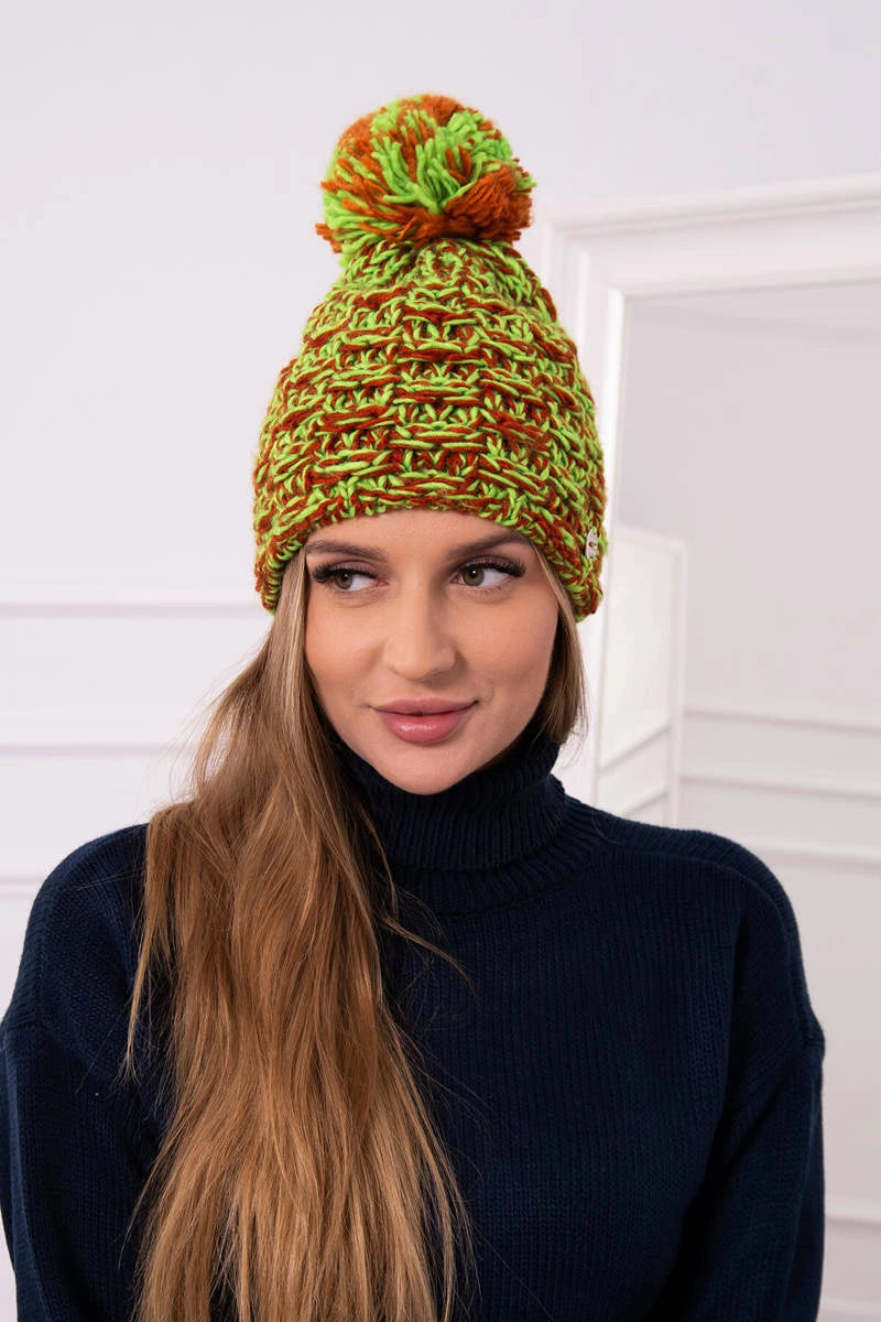 Čapica s fleece Fiona K275 zelená neónová + červená univerzálne