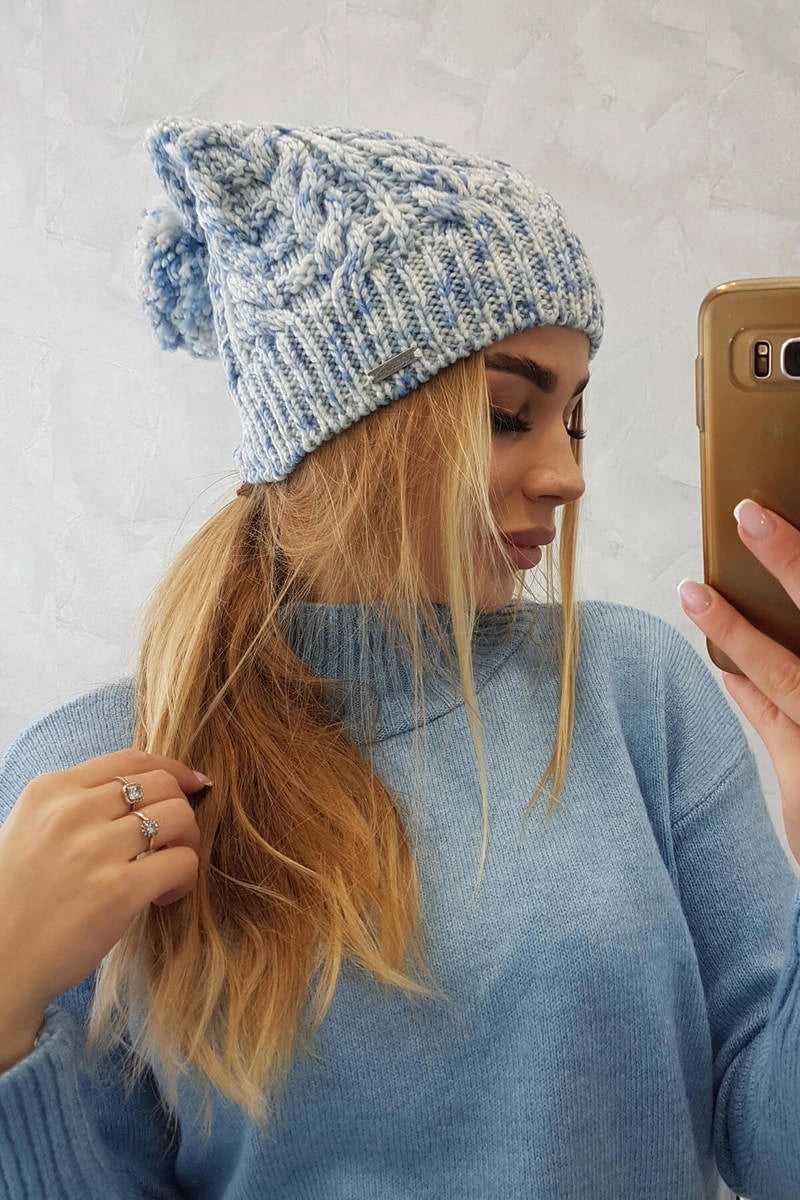 Čapica s fleece Adela K282 modrá univerzálne