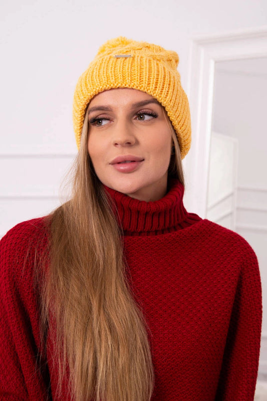 Čapica s fleece Wanda K281 žltá univerzálne
