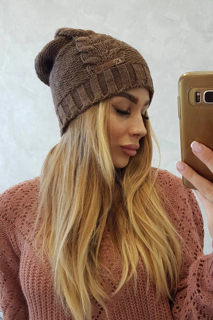 Čapica s fleece Ula K271 cappuccino univerzálne