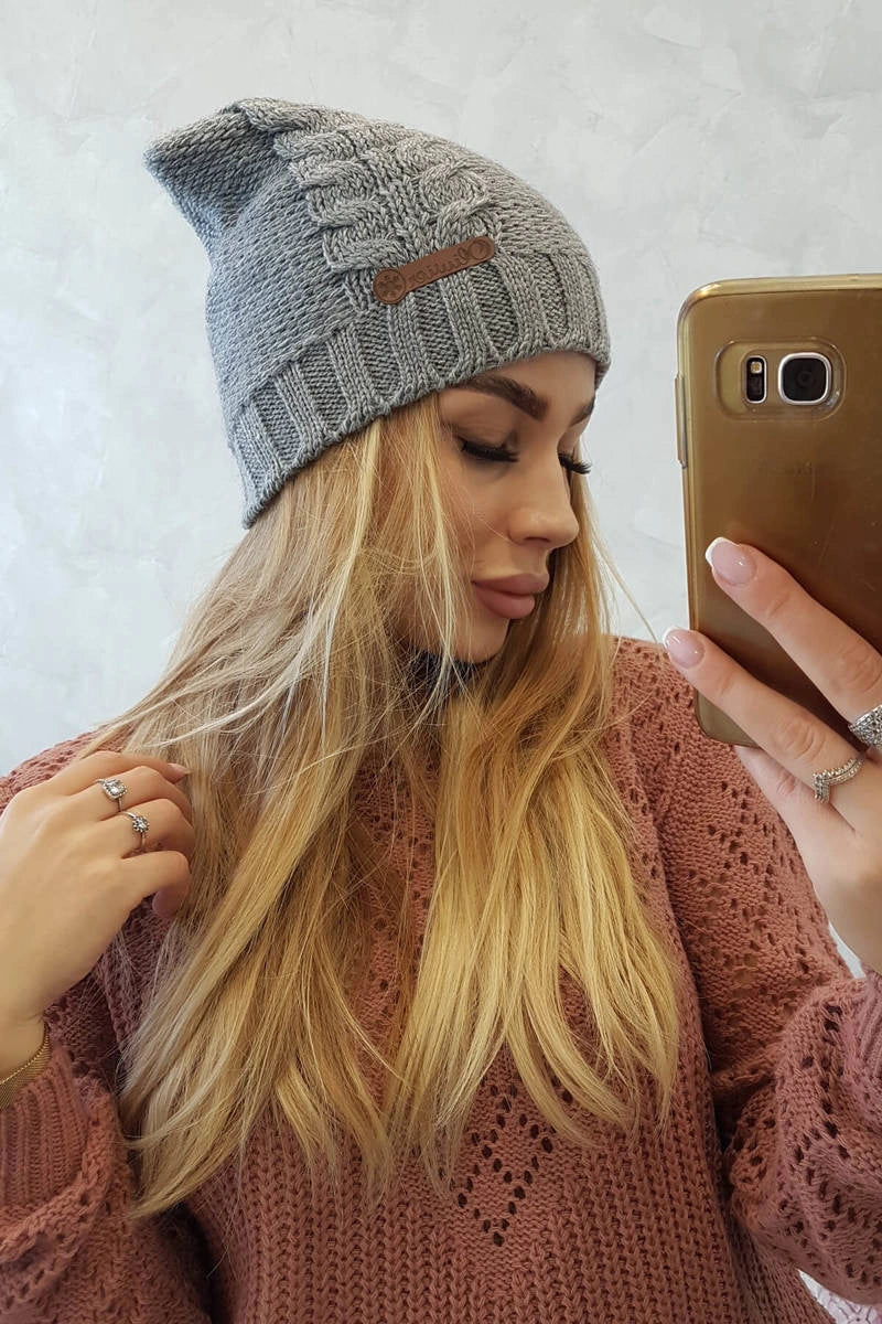 Čapica s fleece Ula K271 sivá univerzálne