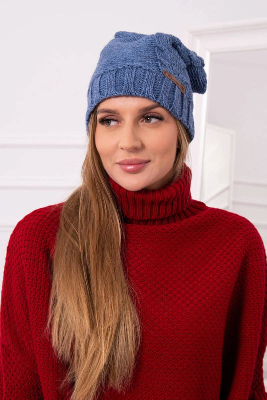 Čapica s fleece Ula K271 džínsy univerzálne