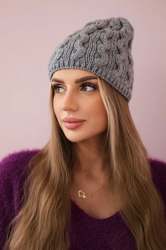 Čapica s fleece Teresa K285 tmavošedý univerzálne