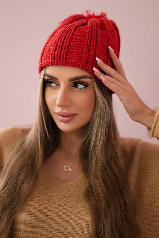 Čapica s fleece Idalia K284 červená univerzálne