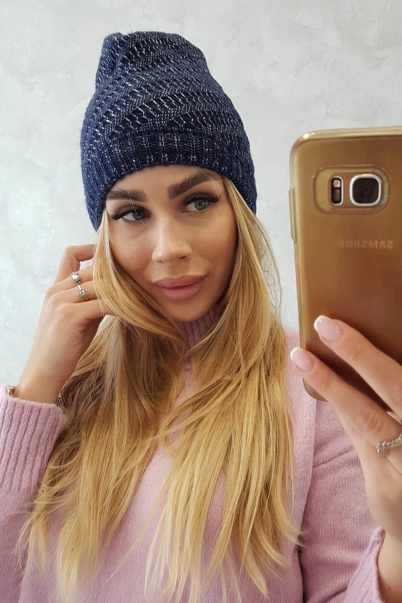 Čapica s fleece Berta K247 námornícka modrá univerzálne