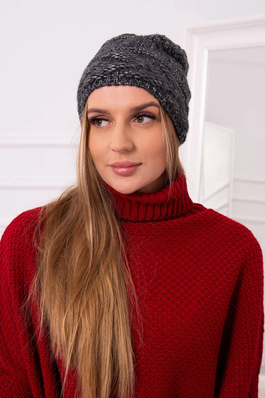 Čapica s fleece Edyta K298 grafit univerzálne