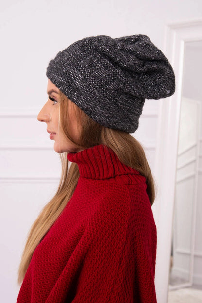 Čapica s fleece Edyta K298 grafit univerzálne