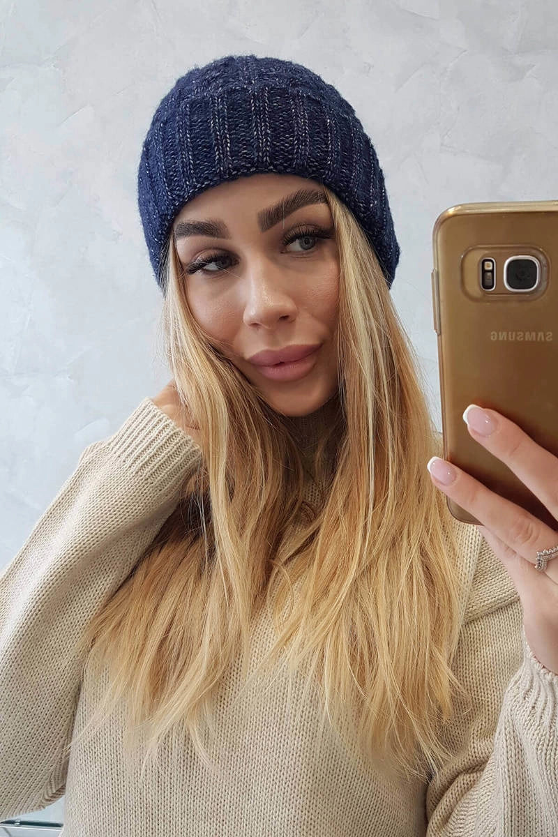 Čiapka s otočením nahor Ariana K299 námornícka modrá univerzálne